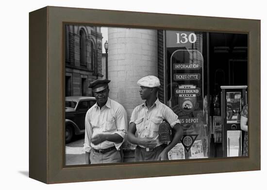 Bus station at Marion, Ohio, 1938-Ben Shahn-Framed Premier Image Canvas