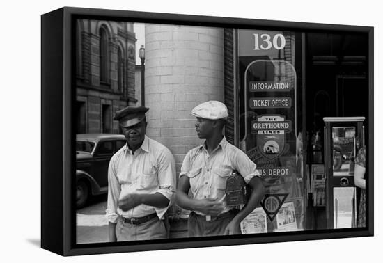 Bus station at Marion, Ohio, 1938-Ben Shahn-Framed Premier Image Canvas