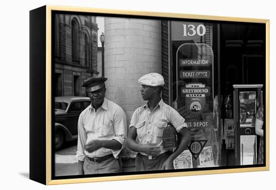 Bus station at Marion, Ohio, 1938-Ben Shahn-Framed Premier Image Canvas