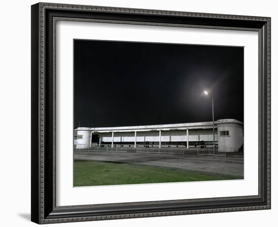 Bus Station at Night-Robert Brook-Framed Photographic Print