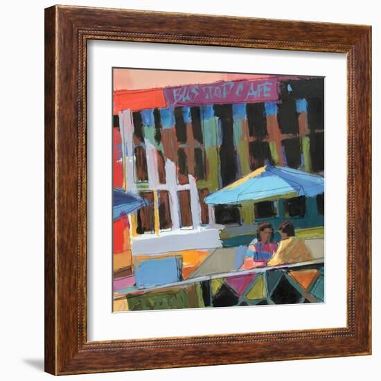 Bus Stop Cafe-Patti Mollica-Framed Art Print