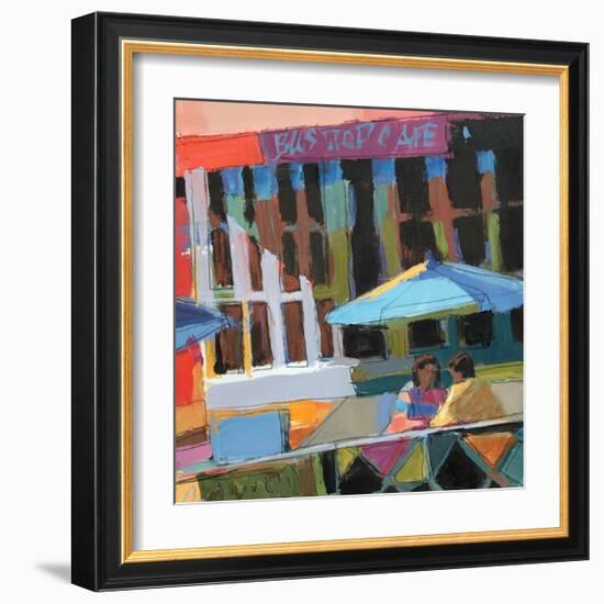 Bus Stop Cafe-Patti Mollica-Framed Art Print