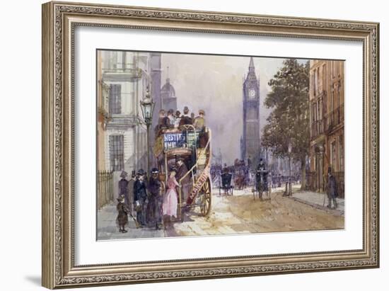 Bus Stop, Great George Street-John Sutton-Framed Giclee Print