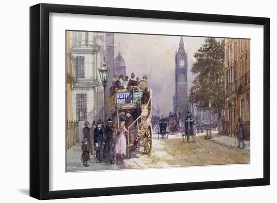 Bus Stop, Great George Street-John Sutton-Framed Giclee Print