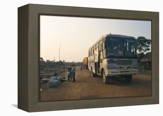 Bus Stop Near Guayaraerin, Bolivia, South America-Mark Chivers-Framed Premier Image Canvas