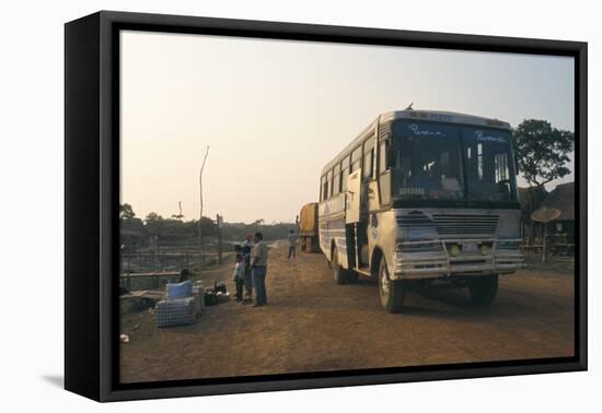 Bus Stop Near Guayaraerin, Bolivia, South America-Mark Chivers-Framed Premier Image Canvas