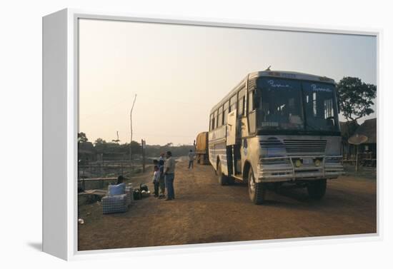 Bus Stop Near Guayaraerin, Bolivia, South America-Mark Chivers-Framed Premier Image Canvas