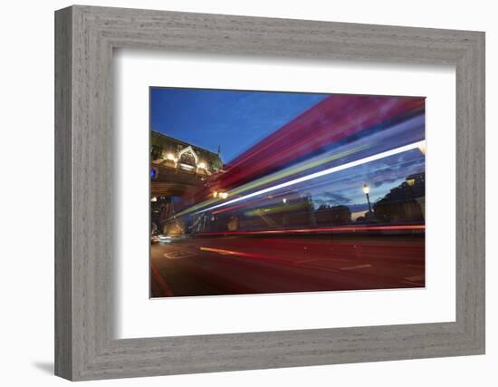 Bus Tower Bridge-Sebastien Lory-Framed Photographic Print