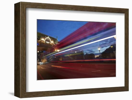 Bus Tower Bridge-Sebastien Lory-Framed Photographic Print