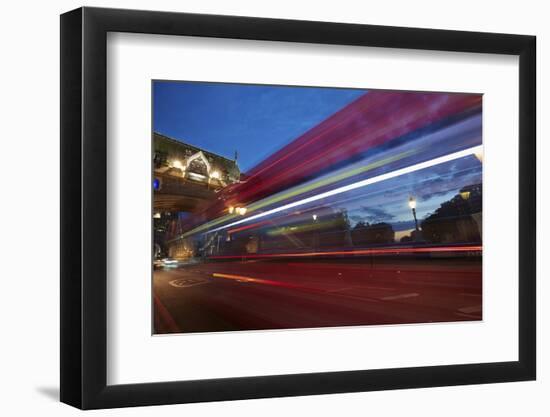 Bus Tower Bridge-Sebastien Lory-Framed Photographic Print