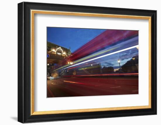 Bus Tower Bridge-Sebastien Lory-Framed Photographic Print