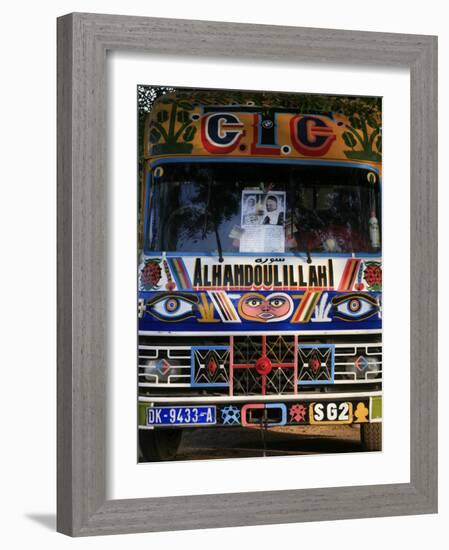 Bus with Religious Signs, Senegal, West Africa, Africa-Godong-Framed Photographic Print