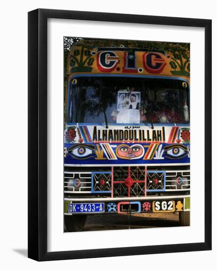 Bus with Religious Signs, Senegal, West Africa, Africa-Godong-Framed Photographic Print