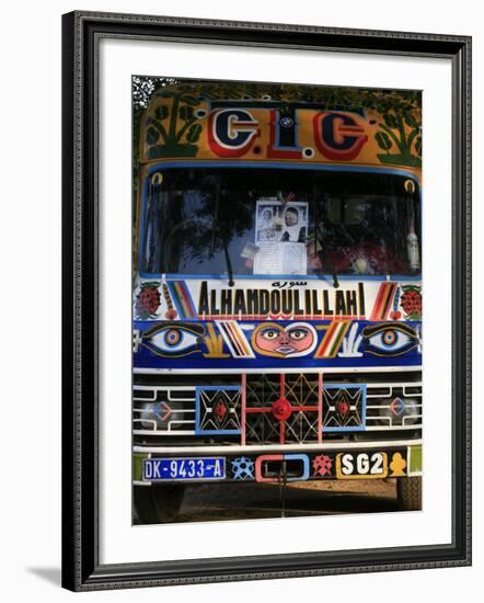 Bus with Religious Signs, Senegal, West Africa, Africa-Godong-Framed Photographic Print