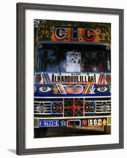 Bus with Religious Signs, Senegal, West Africa, Africa-Godong-Framed Photographic Print