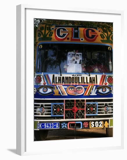 Bus with Religious Signs, Senegal, West Africa, Africa-Godong-Framed Photographic Print