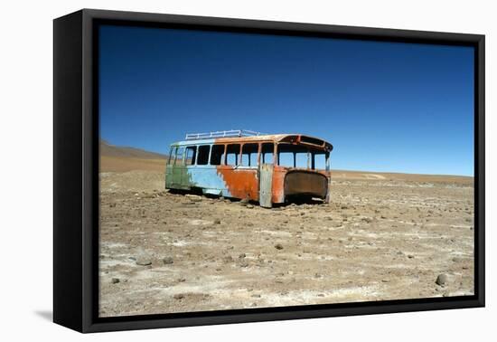 Bus Wreck, Near Chilean Border, Salar De Uyuni, Bolivia, South America-Mark Chivers-Framed Premier Image Canvas