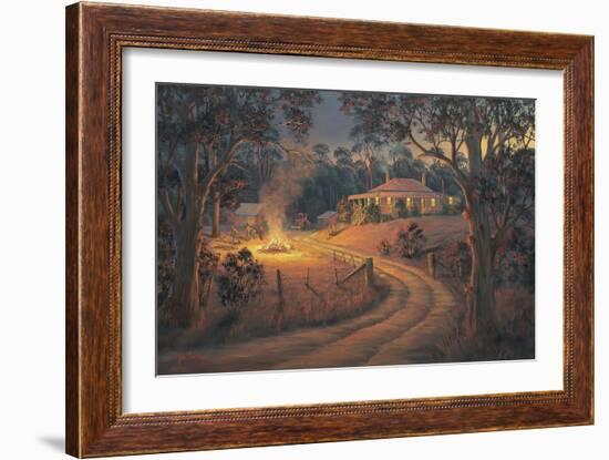 Bush Bonfire-John Bradley-Framed Giclee Print