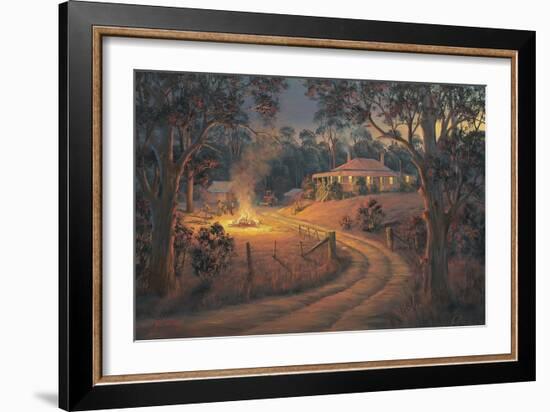 Bush Bonfire-John Bradley-Framed Giclee Print