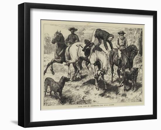 Bush Life in Australia, the Buck Jumper-Basil Bradley-Framed Giclee Print