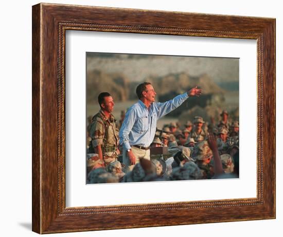 Bush Saudi Arabia-J. Scott Applewhite-Framed Photographic Print