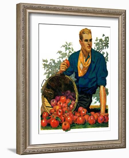 "Bushel of Apples,"November 14, 1931-John E. Sheridan-Framed Giclee Print