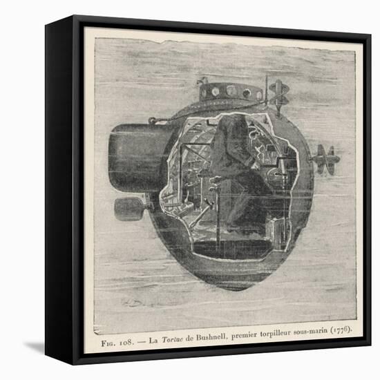 Bushnell's "Turtle" the First Submersible Craft to be Used in Action Attacking a British Ship-Pesce-Framed Stretched Canvas