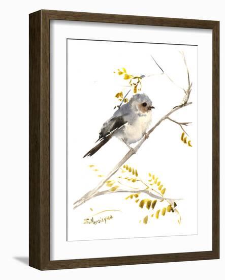 Bushtit-Suren Nersisyan-Framed Art Print