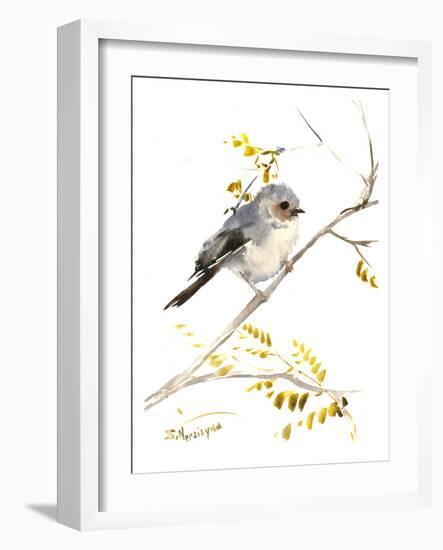 Bushtit-Suren Nersisyan-Framed Art Print