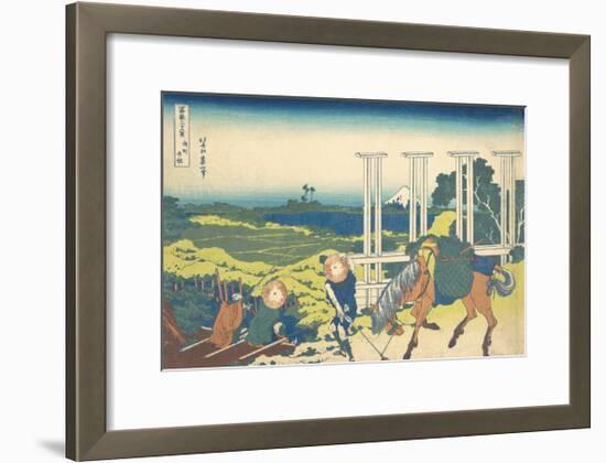 Bushu Senju-Katsushika Hokusai-Framed Premium Giclee Print