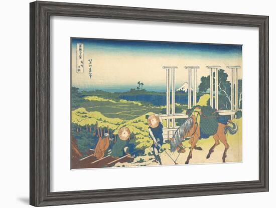 Bushu Senju-Katsushika Hokusai-Framed Premium Giclee Print