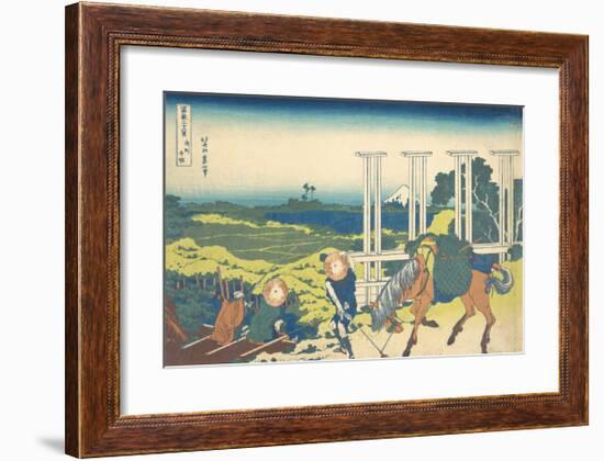 Bushu Senju-Katsushika Hokusai-Framed Premium Giclee Print