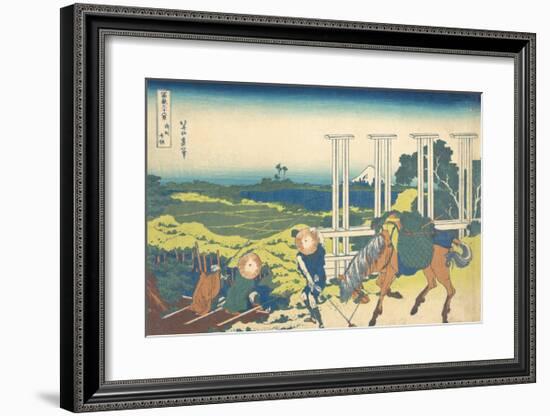 Bushu Senju-Katsushika Hokusai-Framed Premium Giclee Print