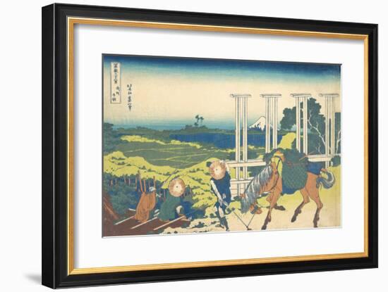 Bushu Senju-Katsushika Hokusai-Framed Premium Giclee Print