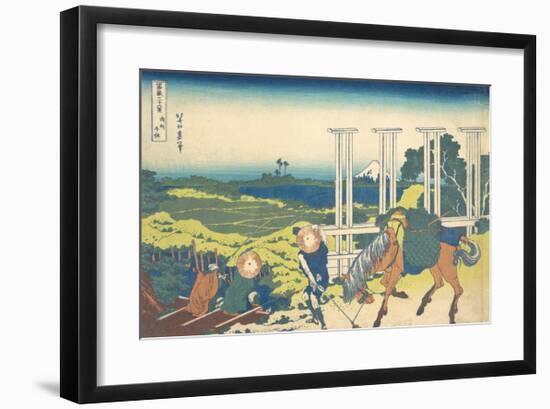 Bushu Senju-Katsushika Hokusai-Framed Premium Giclee Print