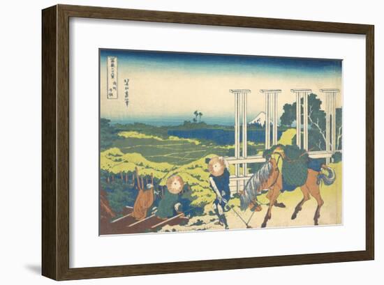 Bushu Senju-Katsushika Hokusai-Framed Premium Giclee Print