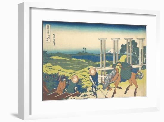 Bushu Senju-Katsushika Hokusai-Framed Premium Giclee Print