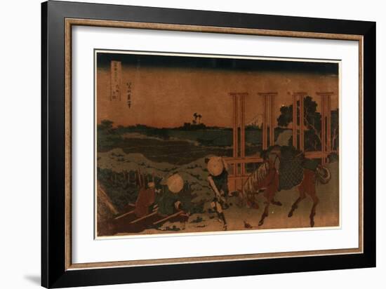 Bushu Senju-Katsushika Hokusai-Framed Giclee Print