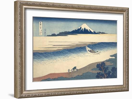 Bushu Tamagawa (The Tama River in Musashi Province)-Katsushika Hokusai-Framed Giclee Print