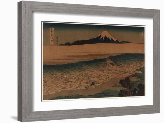 Bushu Tamagawa-Katsushika Hokusai-Framed Giclee Print