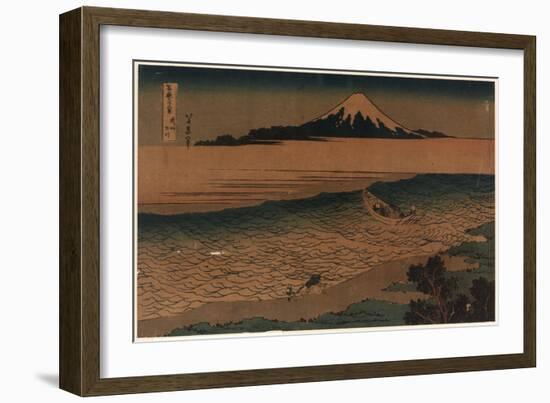 Bushu Tamagawa-Katsushika Hokusai-Framed Giclee Print