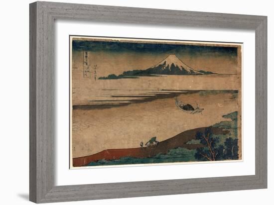 Bushu Tamagawa-Katsushika Hokusai-Framed Giclee Print