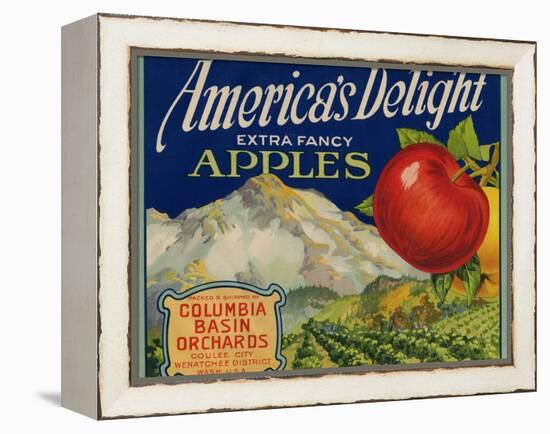 Business Americana Food; Fruit Crate Labels, Columbia Basin Orchards-null-Framed Stretched Canvas