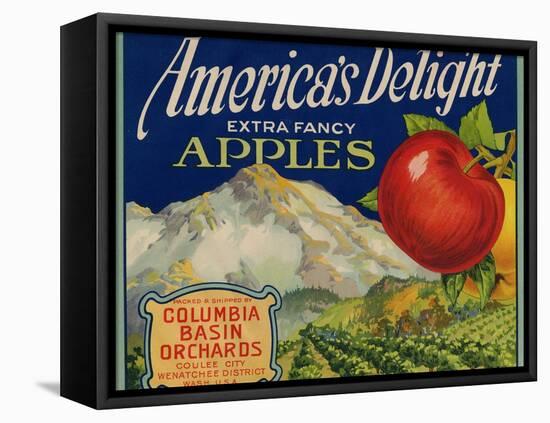 Business Americana Food; Fruit Crate Labels, Columbia Basin Orchards-null-Framed Stretched Canvas