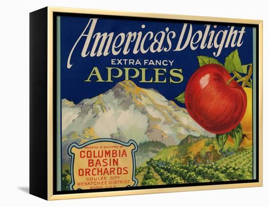 Business Americana Food; Fruit Crate Labels, Columbia Basin Orchards-null-Framed Stretched Canvas