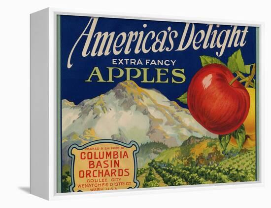 Business Americana Food; Fruit Crate Labels, Columbia Basin Orchards-null-Framed Stretched Canvas