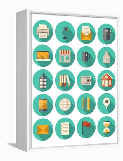 Business and Finance Modern Icons Set-bloomua-Framed Stretched Canvas