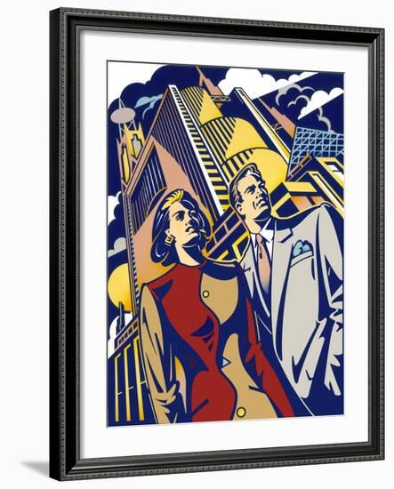 Business Couple-David Chestnutt-Framed Giclee Print