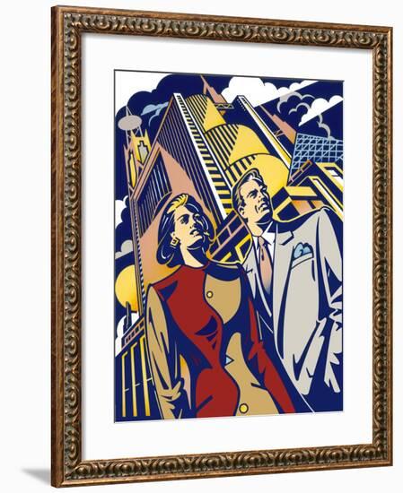 Business Couple-David Chestnutt-Framed Giclee Print