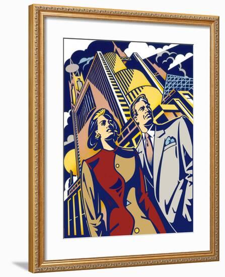 Business Couple-David Chestnutt-Framed Giclee Print